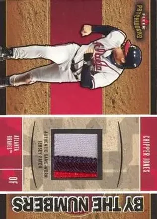 2004 Fleer Patchworks - By the Numbers Patch #BN/CJ - Chipper Jones - Atlanta Braves