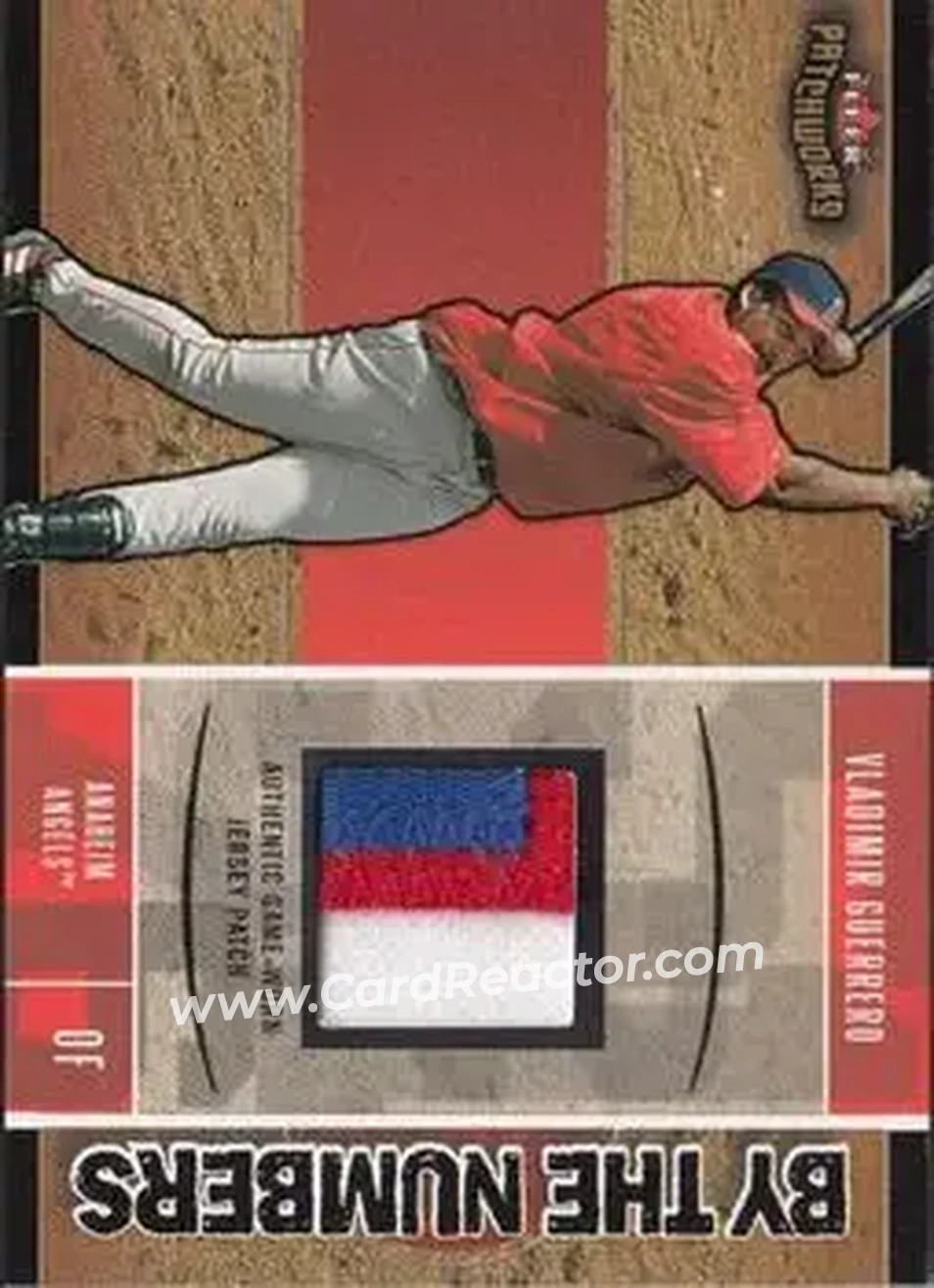 2004 Fleer Patchworks - By the Numbers Patch #BN/VG - Vladimir Guerrero - Anaheim Angels - Front