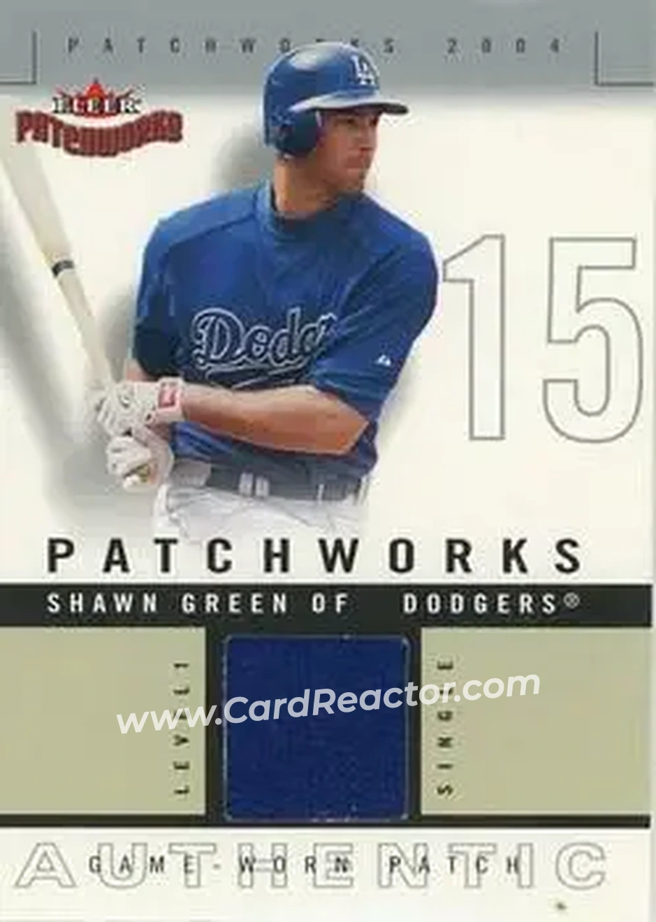 2004 Fleer Patchworks - Game Used Level 1 #PW-SG - Shawn Green - Los Angeles Dodgers - Front