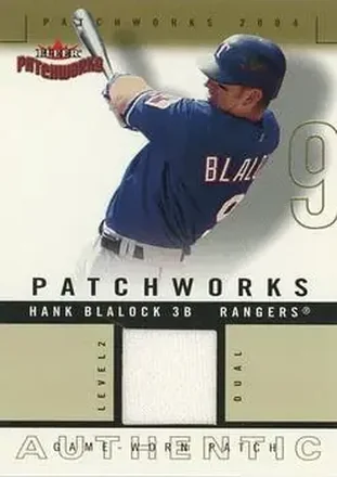2004 Fleer Patchworks - Game Used Level 2 #PW-HB - Hank Blalock - Texas Rangers