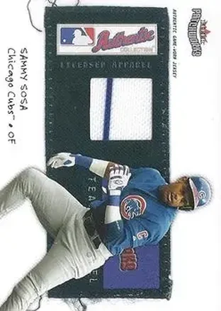 2004 Fleer Patchworks - Licensed Apparel #LA-SS - Sammy Sosa - Chicago Cubs