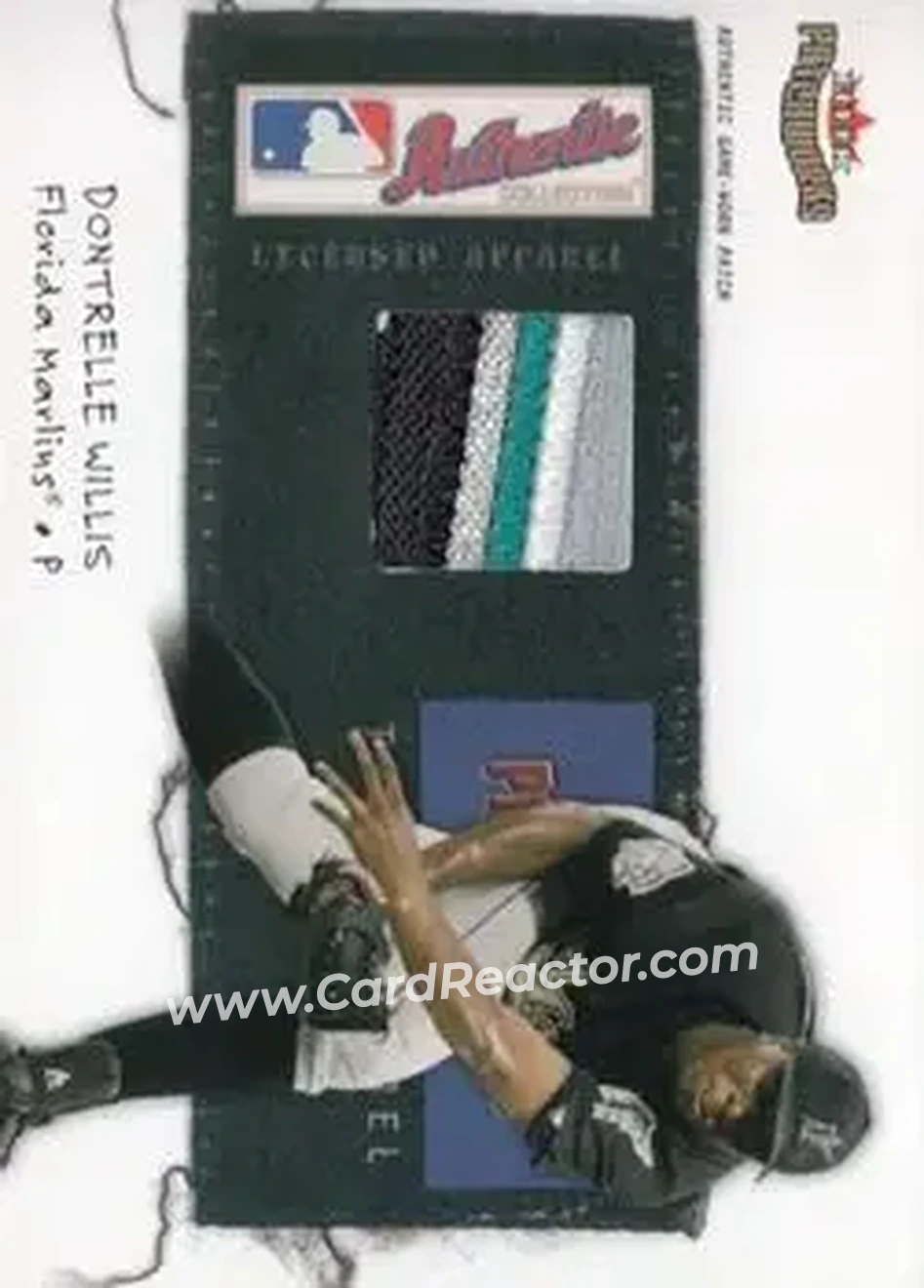 2004 Fleer Patchworks - Licensed Apparel Nameplate #LA-DW - Dontrelle Willis - Florida Marlins - Front