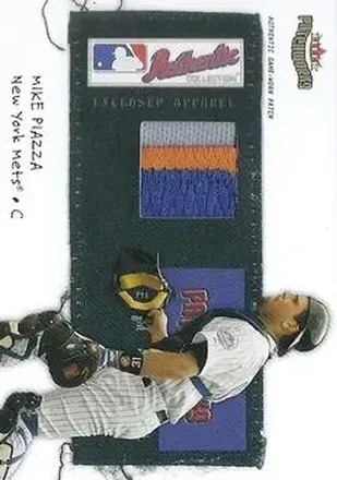 2004 Fleer Patchworks - Licensed Apparel Number #LA-MP1 - Mike Piazza - New York Mets