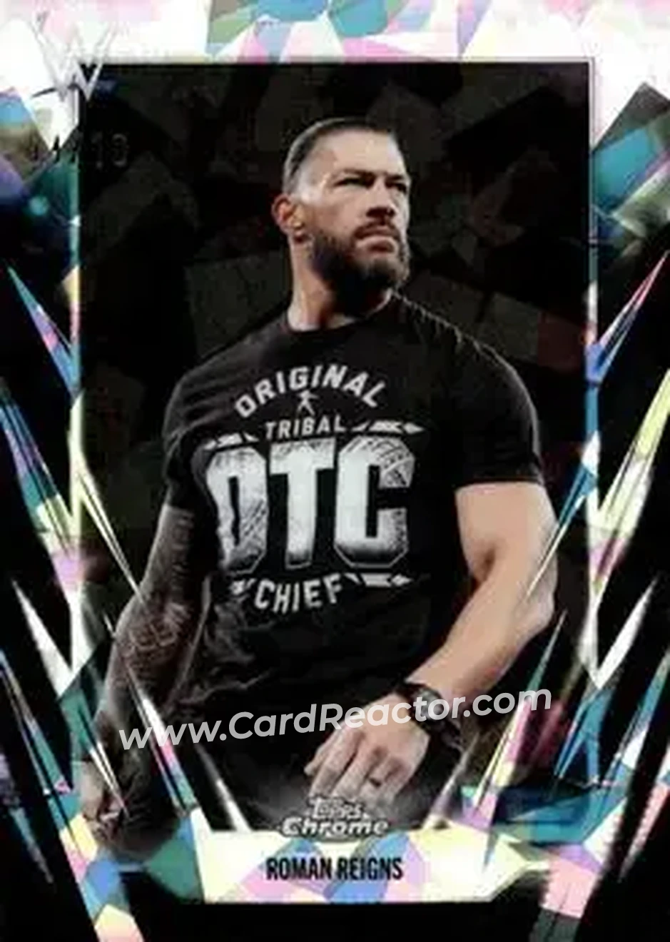 2026 Topps Chrome Sapphire Edition WWE - Black #18 - Roman Reigns - Front
