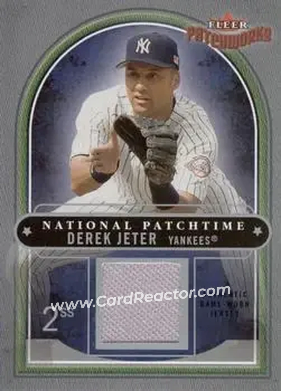 2004 Fleer Patchworks - National Patchtime #NP/DJ - Derek Jeter - New York Yankees - Front 2004 Fleer Patchworks - National Patchtime #NP/DJ - Derek Jeter - New York Yankees - Front