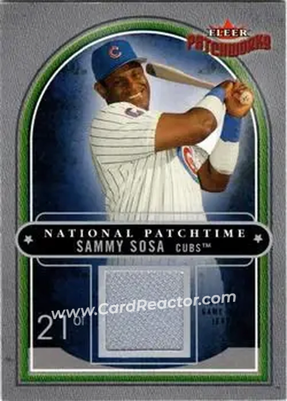 2004 Fleer Patchworks - National Patchtime #NP/SS - Sammy Sosa - Chicago Cubs - Front