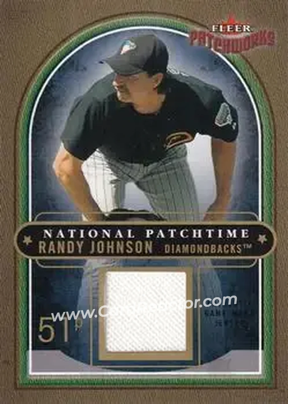 2004 Fleer Patchworks - National Patchtime Gold #NP/RJ - Randy Johnson - Arizona Diamondbacks - Front