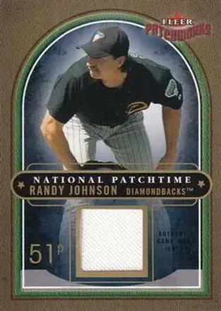 2004 Fleer Patchworks - National Patchtime Gold #NP/RJ - Randy Johnson - Arizona Diamondbacks