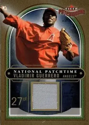 2004 Fleer Patchworks - National Patchtime Gold #NP/VG - Vladimir Guerrero - Anaheim Angels