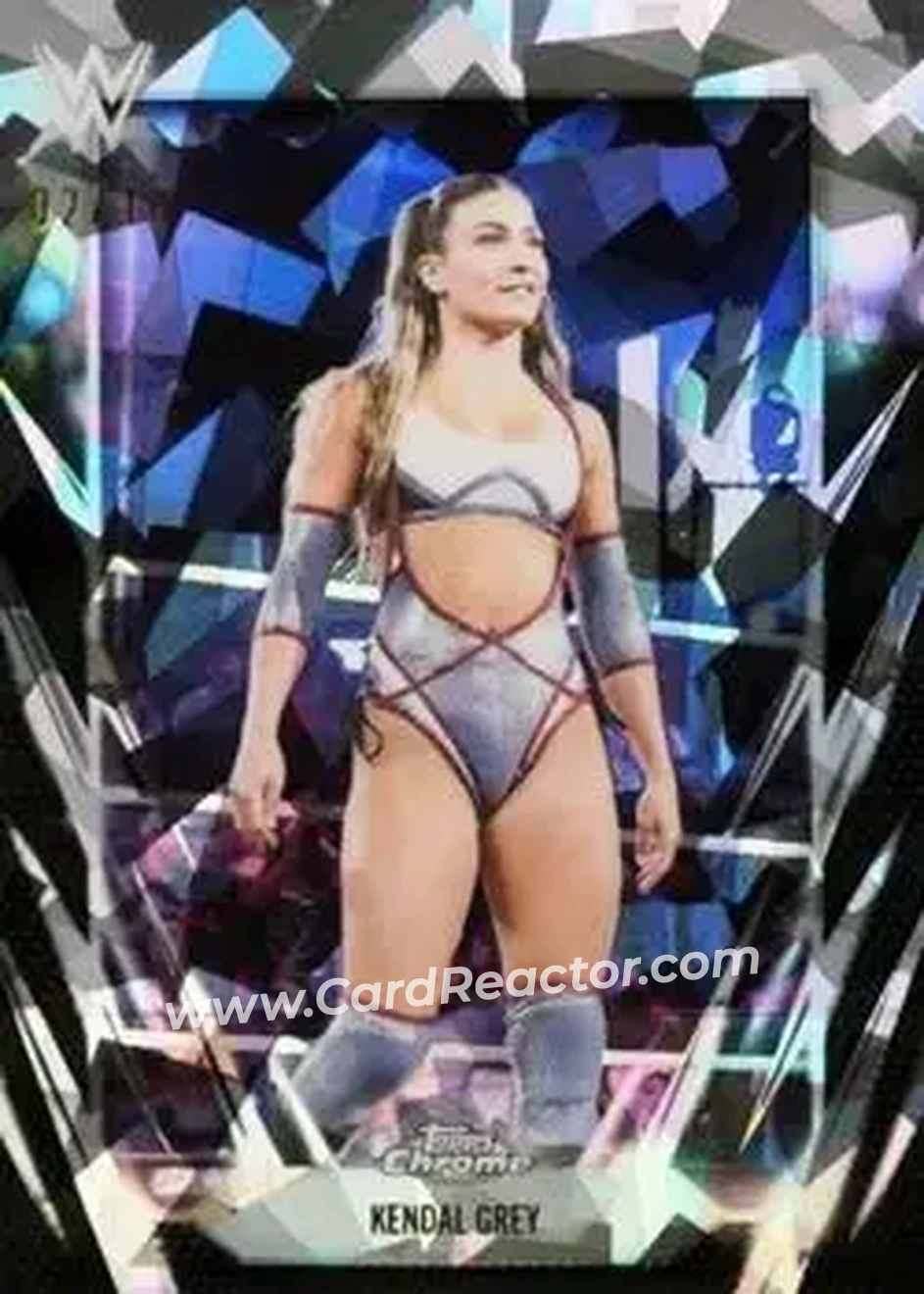 2026 Topps Chrome Sapphire Edition WWE - Black #148 - Kendal Grey - Front