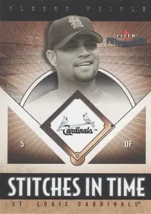 2004 Fleer Patchworks - Stitches in Time #1 ST - Albert Pujols - St. Louis Cardinals