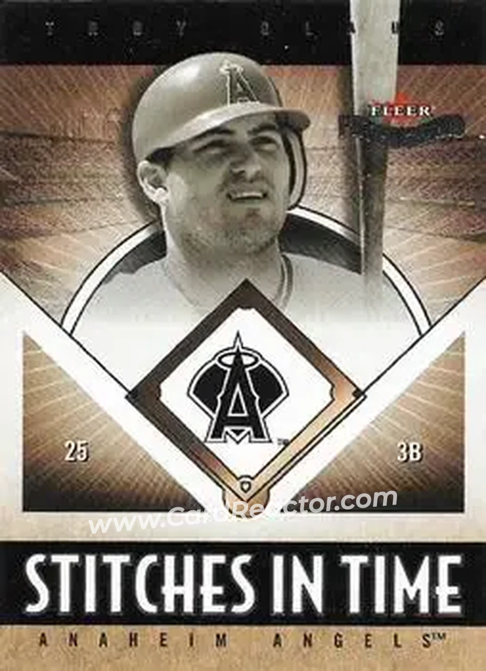 2004 Fleer Patchworks - Stitches in Time #10 ST - Troy Glaus - Anaheim Angels - Front 2004 Fleer Patchworks - Stitches in Time #10 ST - Troy Glaus - Anaheim Angels - Front