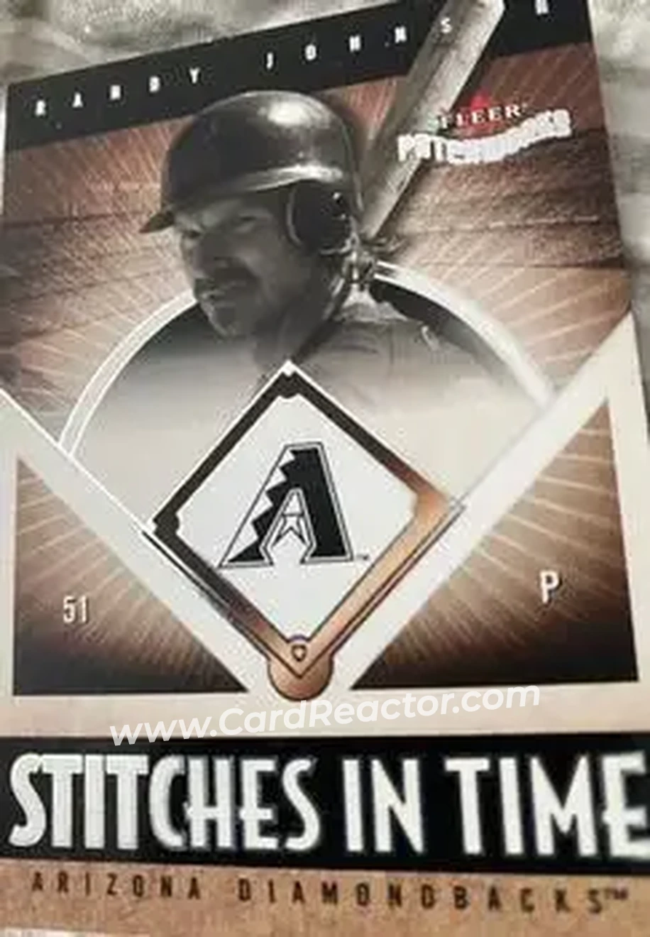 2004 Fleer Patchworks - Stitches in Time #11 ST - Randy Johnson - Arizona Diamondbacks - Front