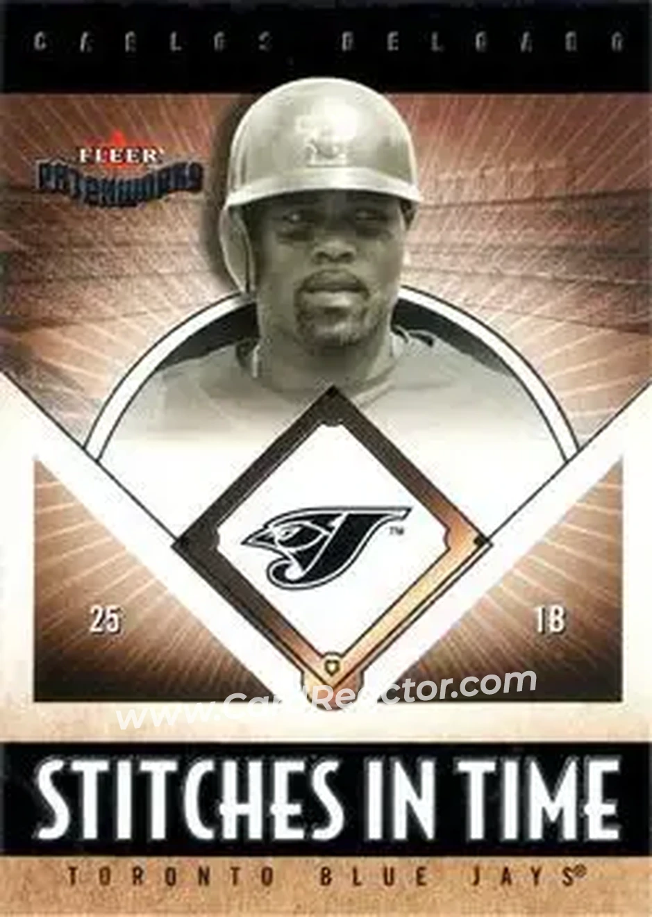 2004 Fleer Patchworks - Stitches in Time #19 ST - Carlos Delgado - Toronto Blue Jays - Front 2004 Fleer Patchworks - Stitches in Time #19 ST - Carlos Delgado - Toronto Blue Jays - Front