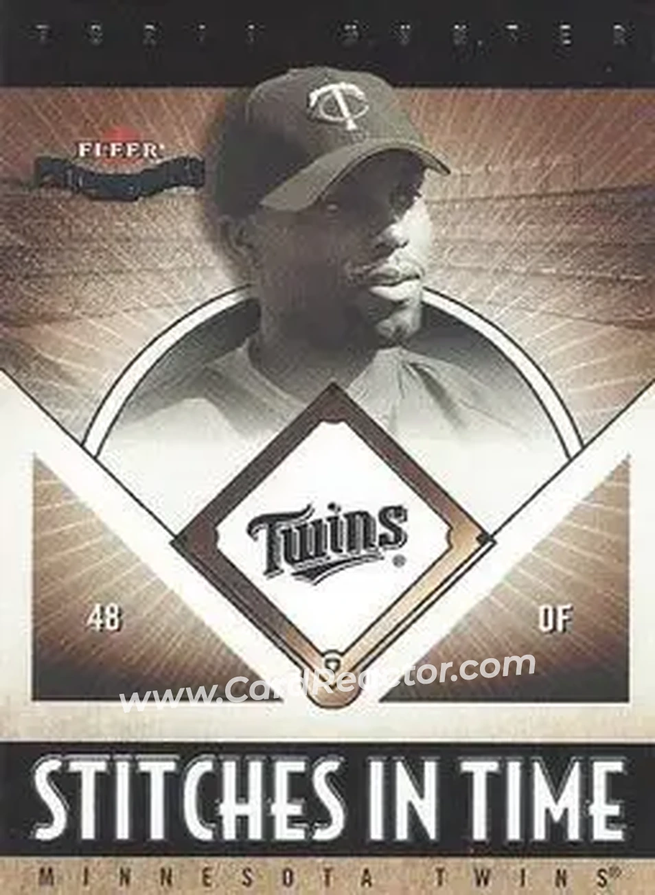 2004 Fleer Patchworks - Stitches in Time #24 ST - Torii Hunter - Minnesota Twins - Front