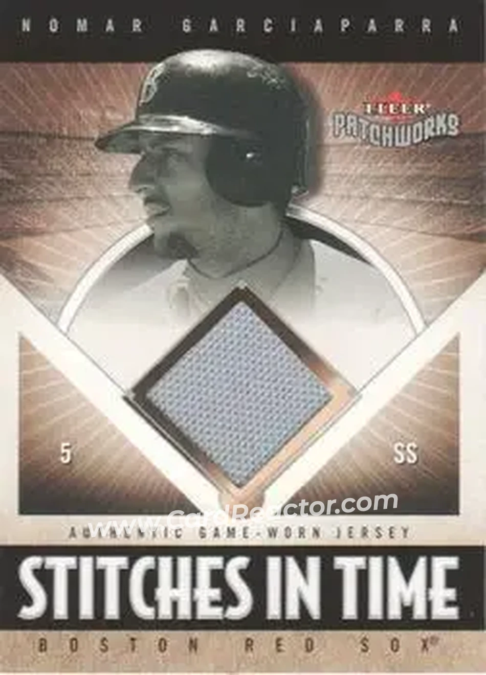 2004 Fleer Patchworks - Stitches in Time Jersey #ST-NG - Nomar Garciaparra - Boston Red Sox - Front