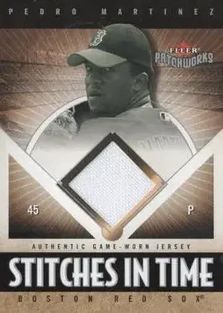 2004 Fleer Patchworks - Stitches in Time Jersey #ST-PM - Pedro Martinez - Boston Red Sox