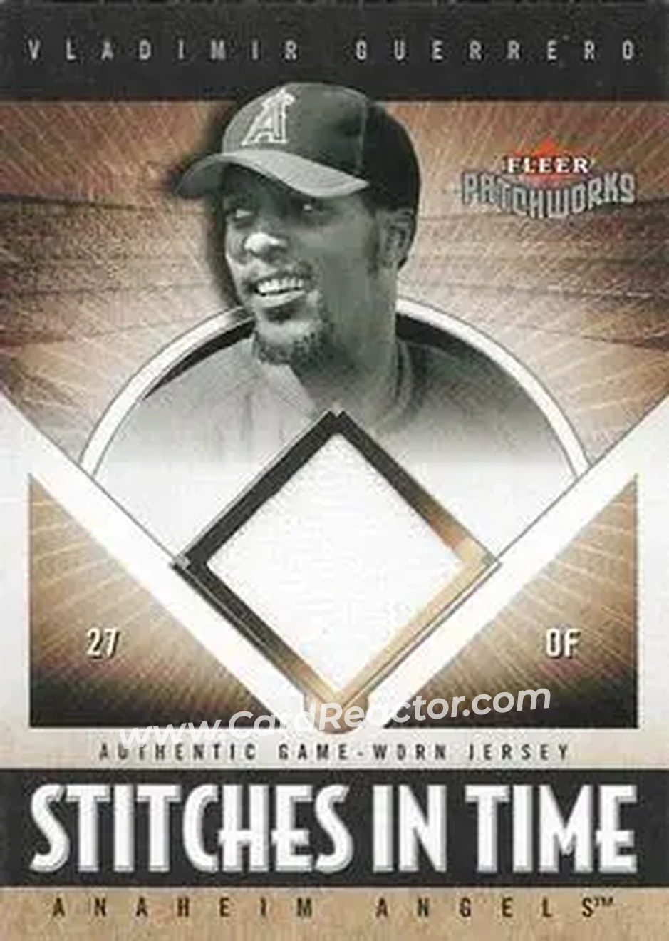 2004 Fleer Patchworks - Stitches in Time Jersey #ST-VG - Vladimir Guerrero - Anaheim Angels - Front