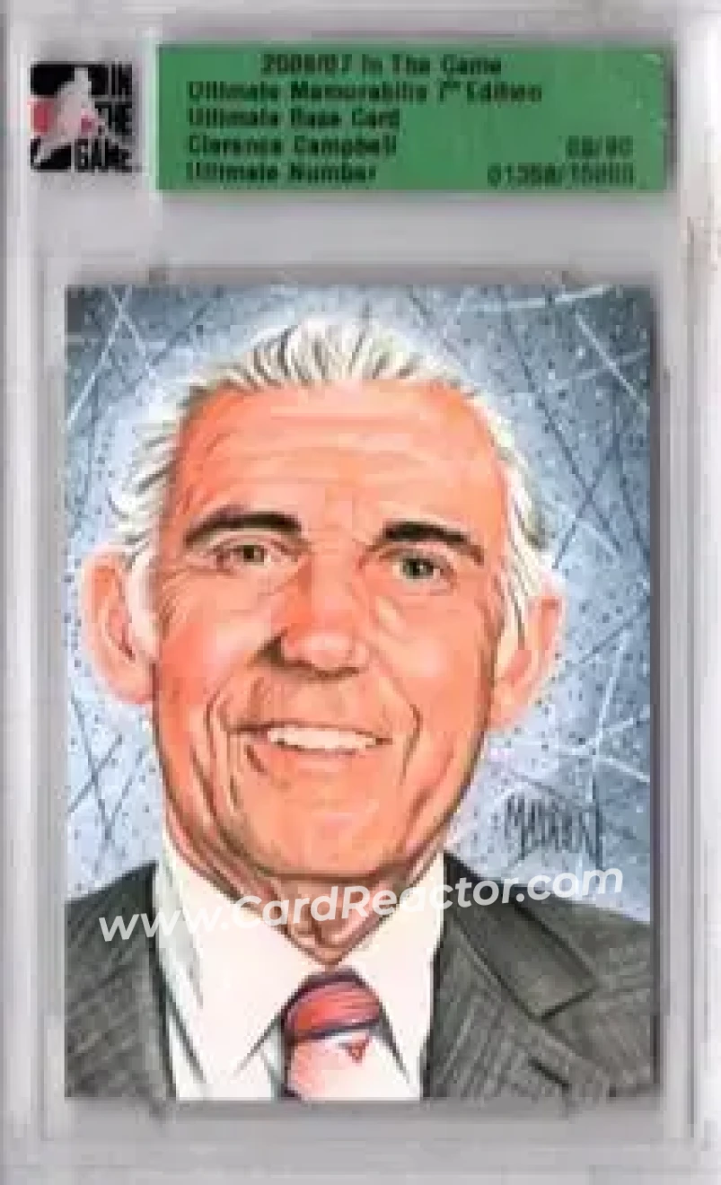 2006-07 In The Game Ultimate Memorabilia #NNO - Clarence Campbell - Front