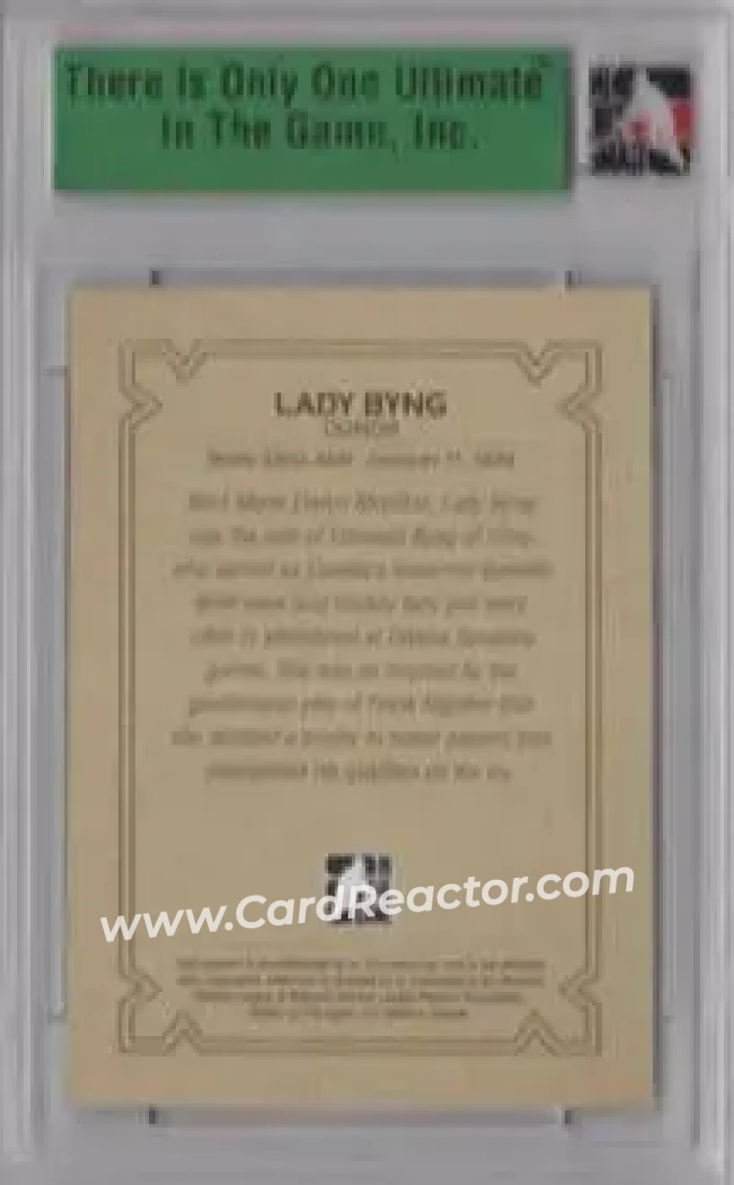 2006-07 In The Game Ultimate Memorabilia #NNO - Lady Byng - Back