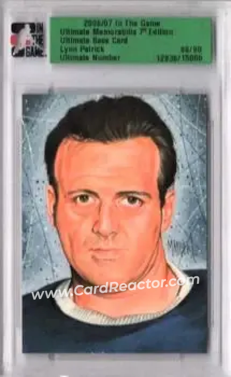 2006-07 In The Game Ultimate Memorabilia #NNO - Lynn Patrick - New York Rangers - Front 2006-07 In The Game Ultimate Memorabilia #NNO - Lynn Patrick - New York Rangers - Front