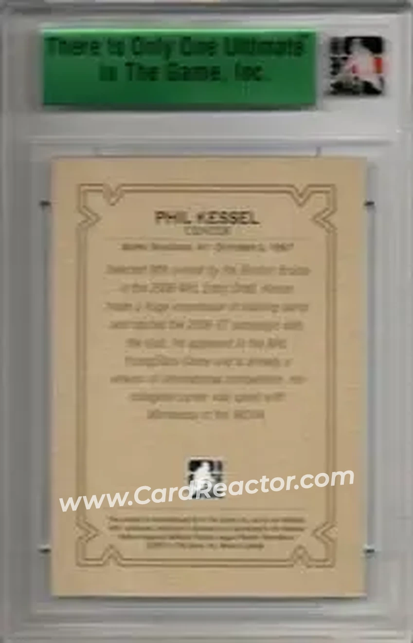 2006-07 In The Game Ultimate Memorabilia #NNO - Phil Kessel - Boston Bruins - Back