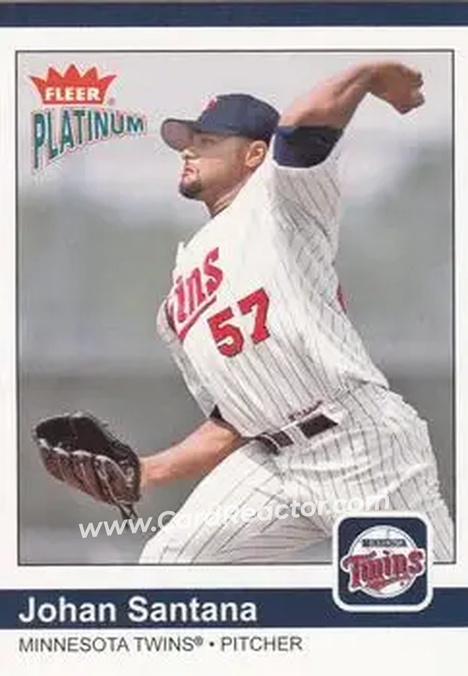2004 Fleer Platinum #3 - Johan Santana - Minnesota Twins - Front