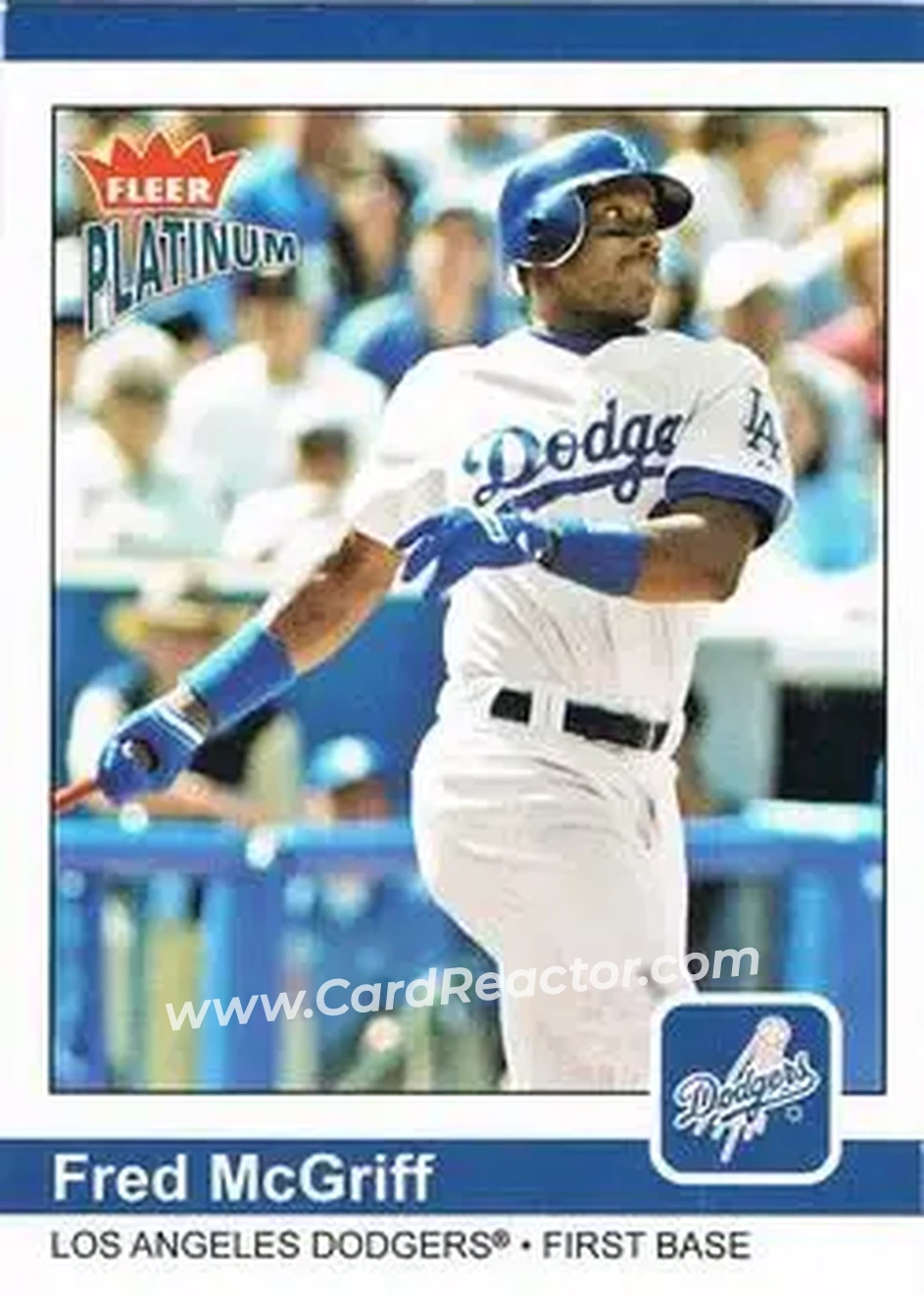 2004 Fleer Platinum #4 - Fred McGriff - Los Angeles Dodgers - Front