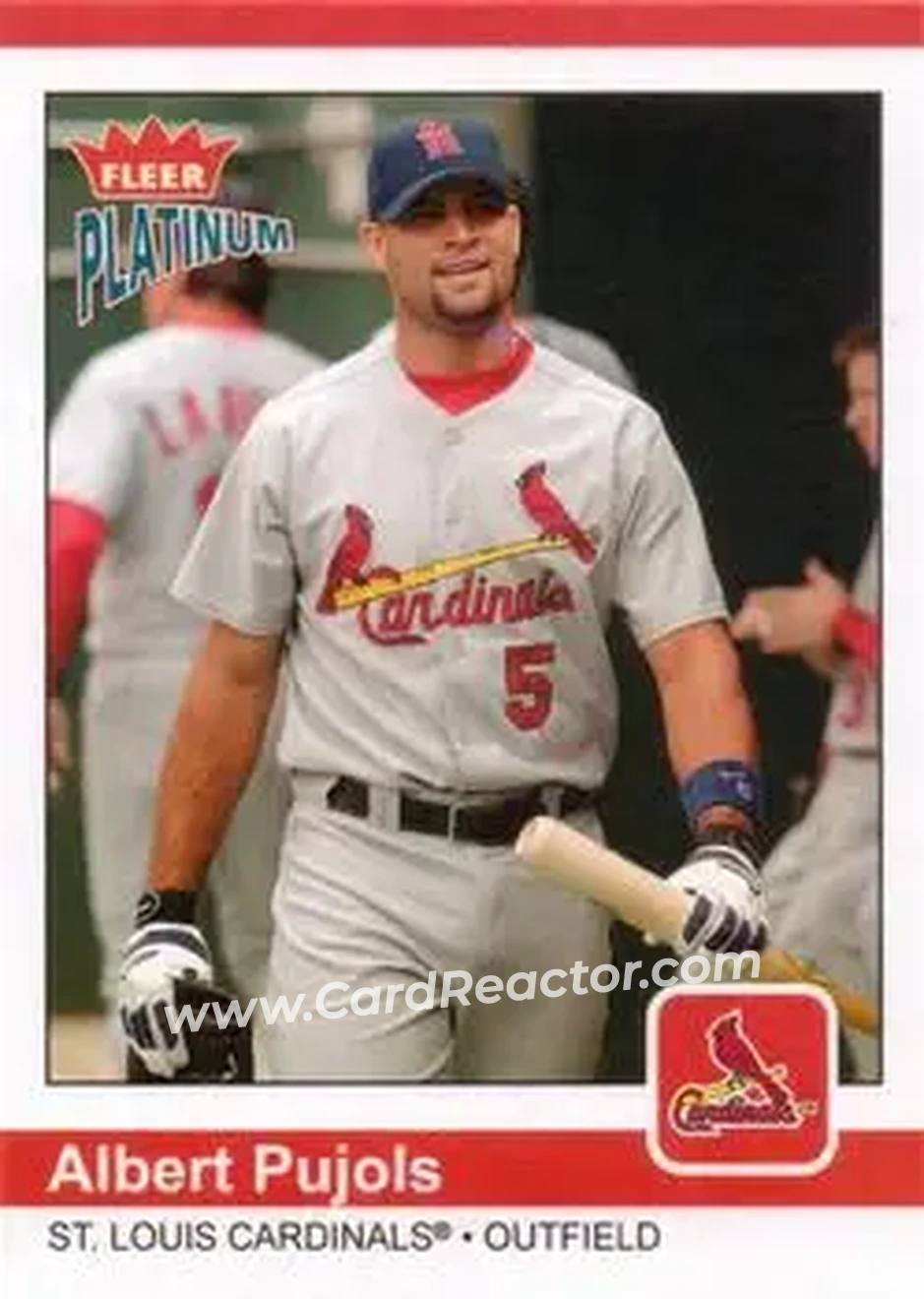 2004 Fleer Platinum #5 - Albert Pujols - St. Louis Cardinals - Front