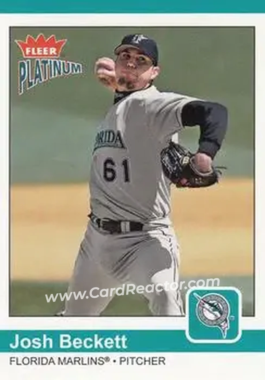 2004 Fleer Platinum #19 - Josh Beckett - Florida Marlins - Front 2004 Fleer Platinum #19 - Josh Beckett - Florida Marlins - Front