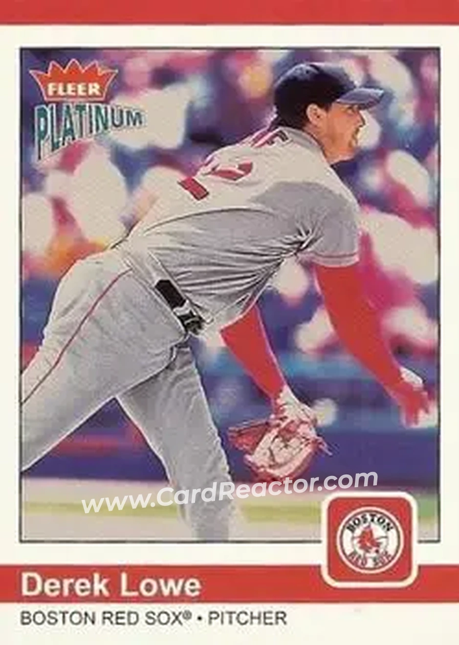 2004 Fleer Platinum #21 - Derek Lowe - Boston Red Sox - Front 2004 Fleer Platinum #21 - Derek Lowe - Boston Red Sox - Front