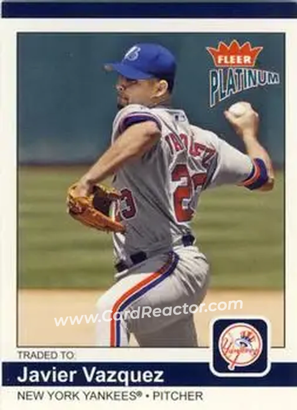 2004 Fleer Platinum #25 - Javier Vazquez - New York Yankees - Front
