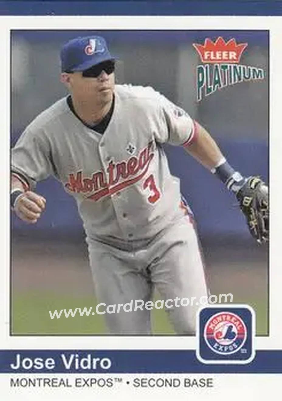 2004 Fleer Platinum #27 - Jose Vidro - Montreal Expos - Front