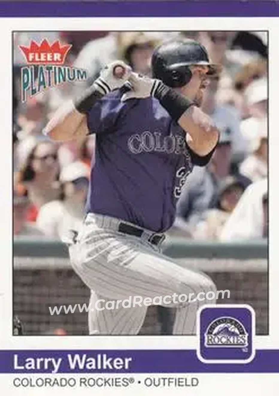 2004 Fleer Platinum #33 - Larry Walker - Colorado Rockies - Front