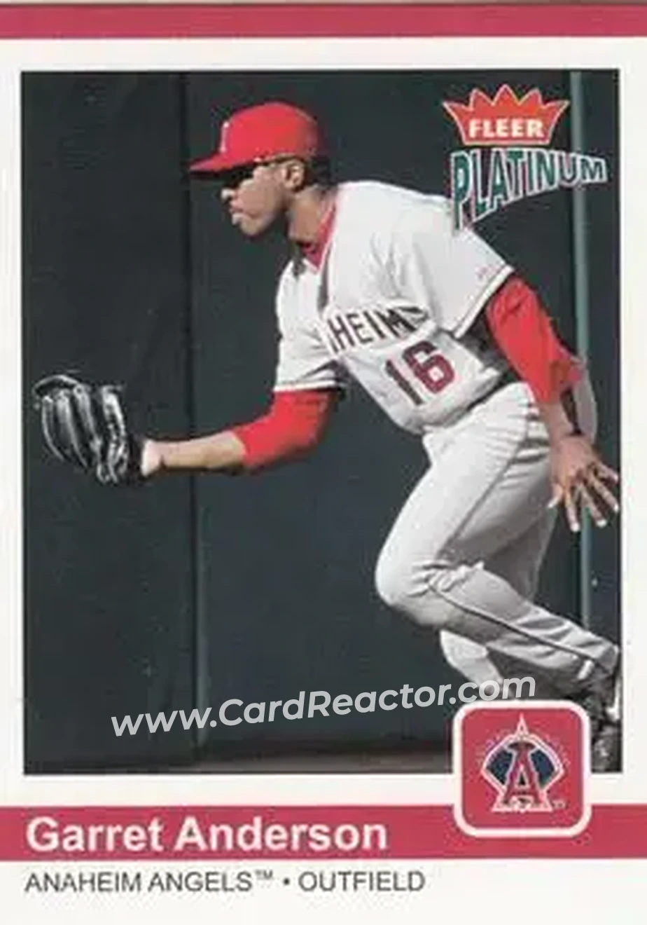 2004 Fleer Platinum #39 - Garret Anderson - Anaheim Angels - Front