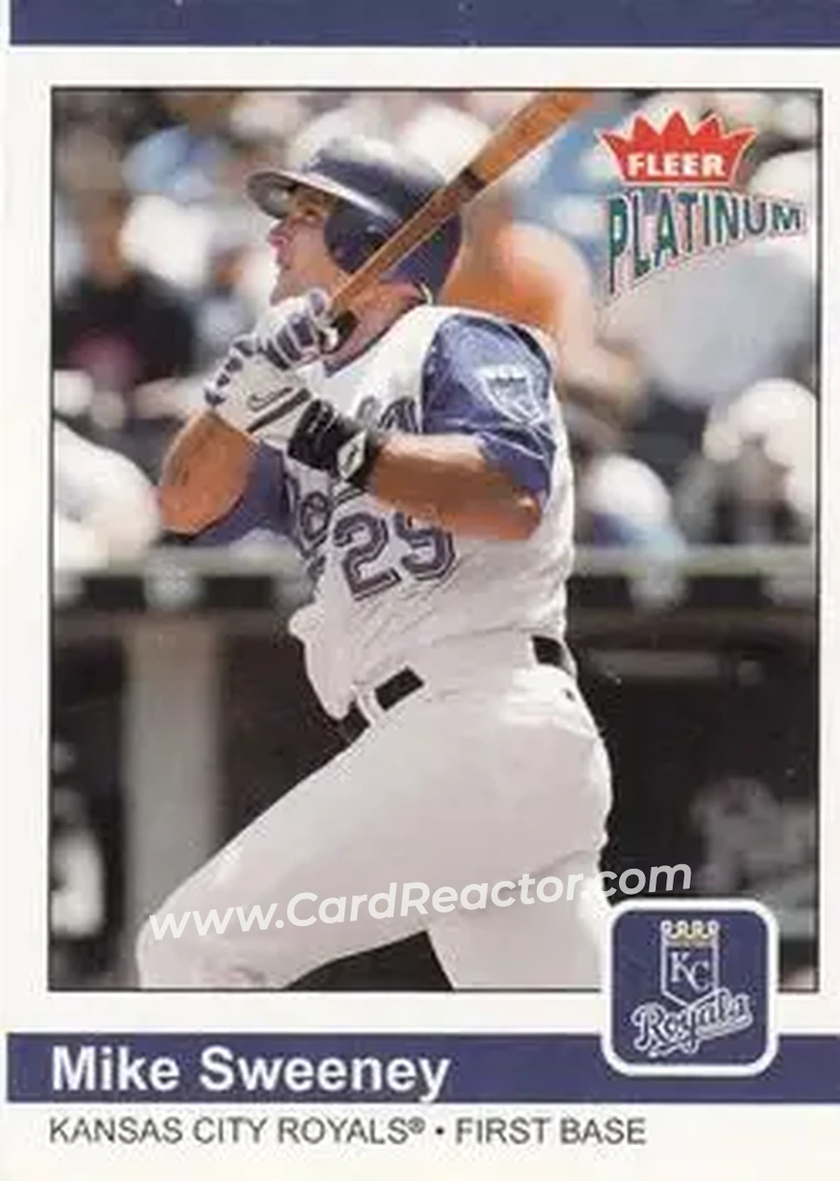 2004 Fleer Platinum #45 - Mike Sweeney - Kansas City Royals - Front 2004 Fleer Platinum #45 - Mike Sweeney - Kansas City Royals - Front