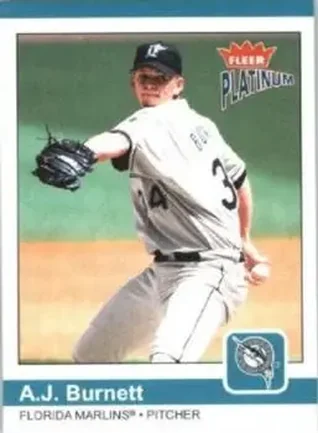2004 Fleer Platinum #46 - A.J. Burnett - Florida Marlins