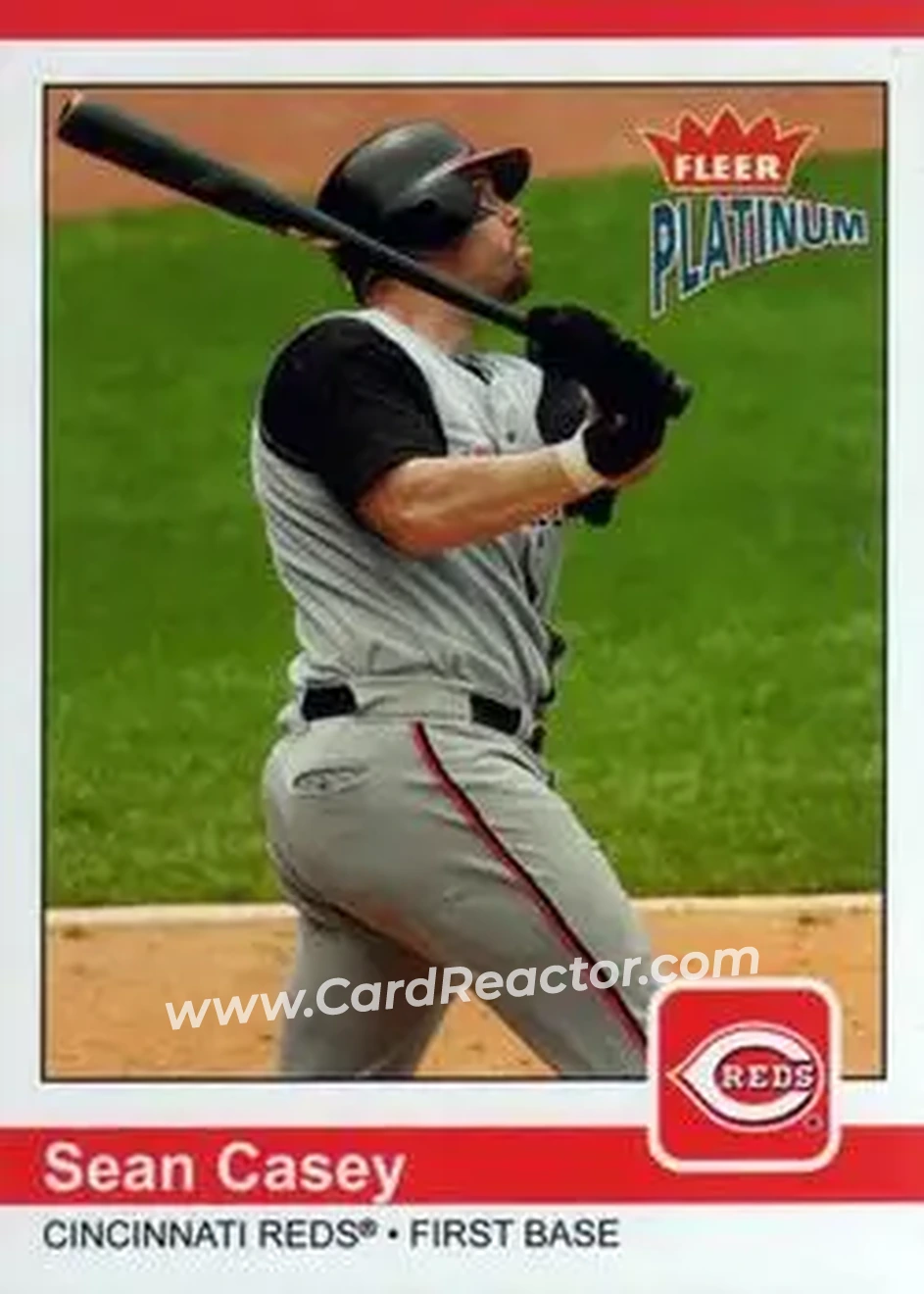 2004 Fleer Platinum #47 - Sean Casey - Cincinnati Reds - Front