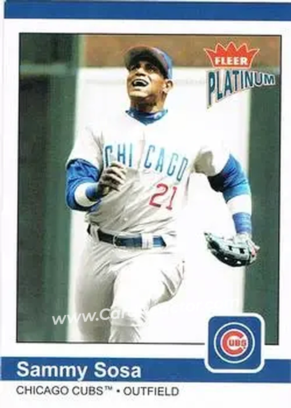 2004 Fleer Platinum #52 - Sammy Sosa - Chicago Cubs - Front 2004 Fleer Platinum #52 - Sammy Sosa - Chicago Cubs - Front