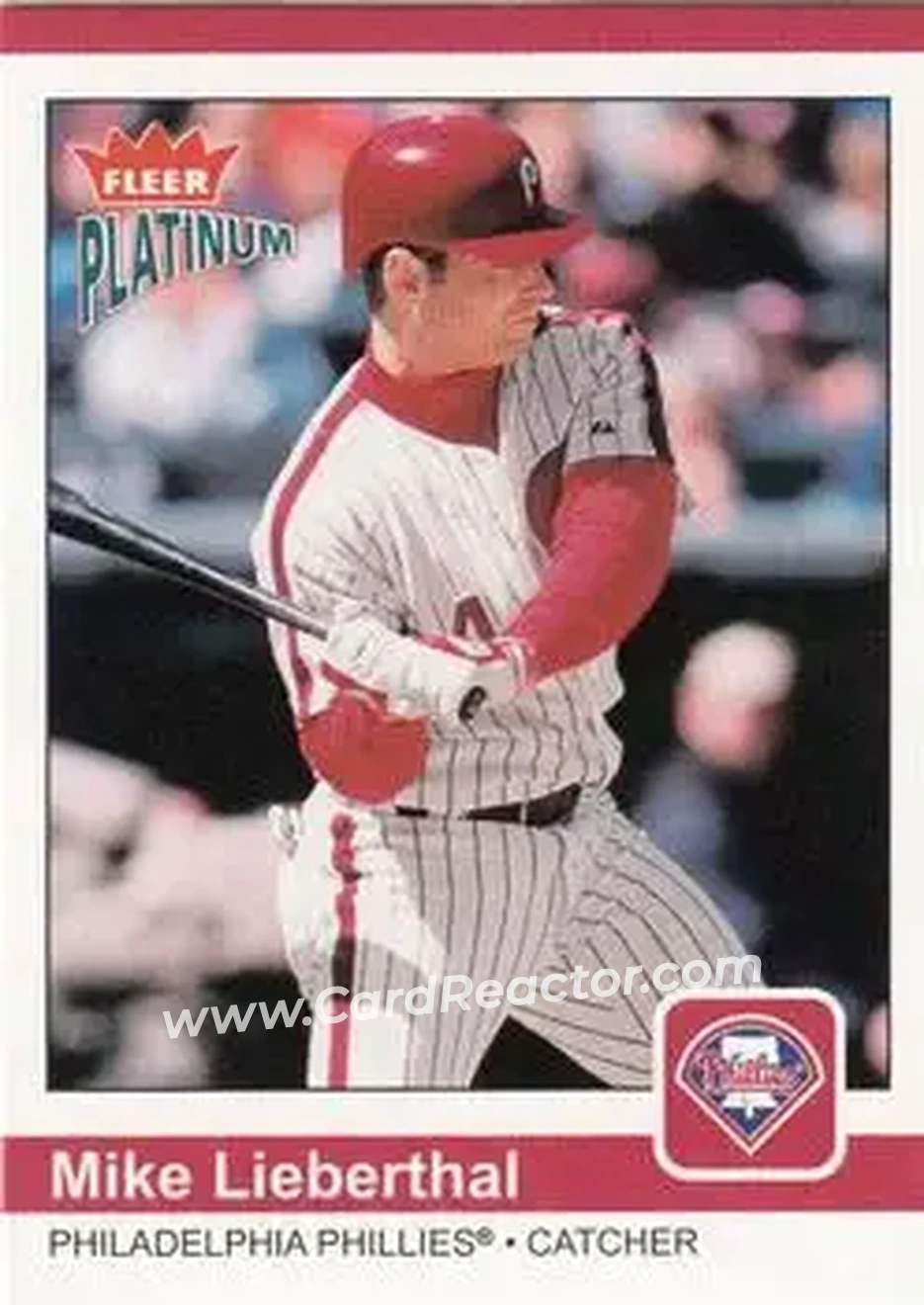 2004 Fleer Platinum #60 - Mike Lieberthal - Philadelphia Phillies - Front 2004 Fleer Platinum #60 - Mike Lieberthal - Philadelphia Phillies - Front