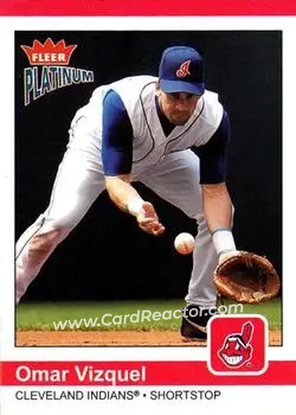 2004 Fleer Platinum #69 - Omar Vizquel - Cleveland Indians - Front