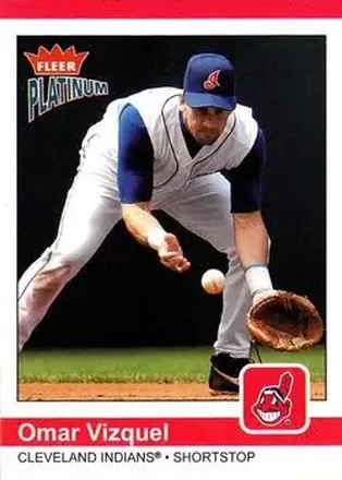 2004 Fleer Platinum #69 - Omar Vizquel - Cleveland Indians
