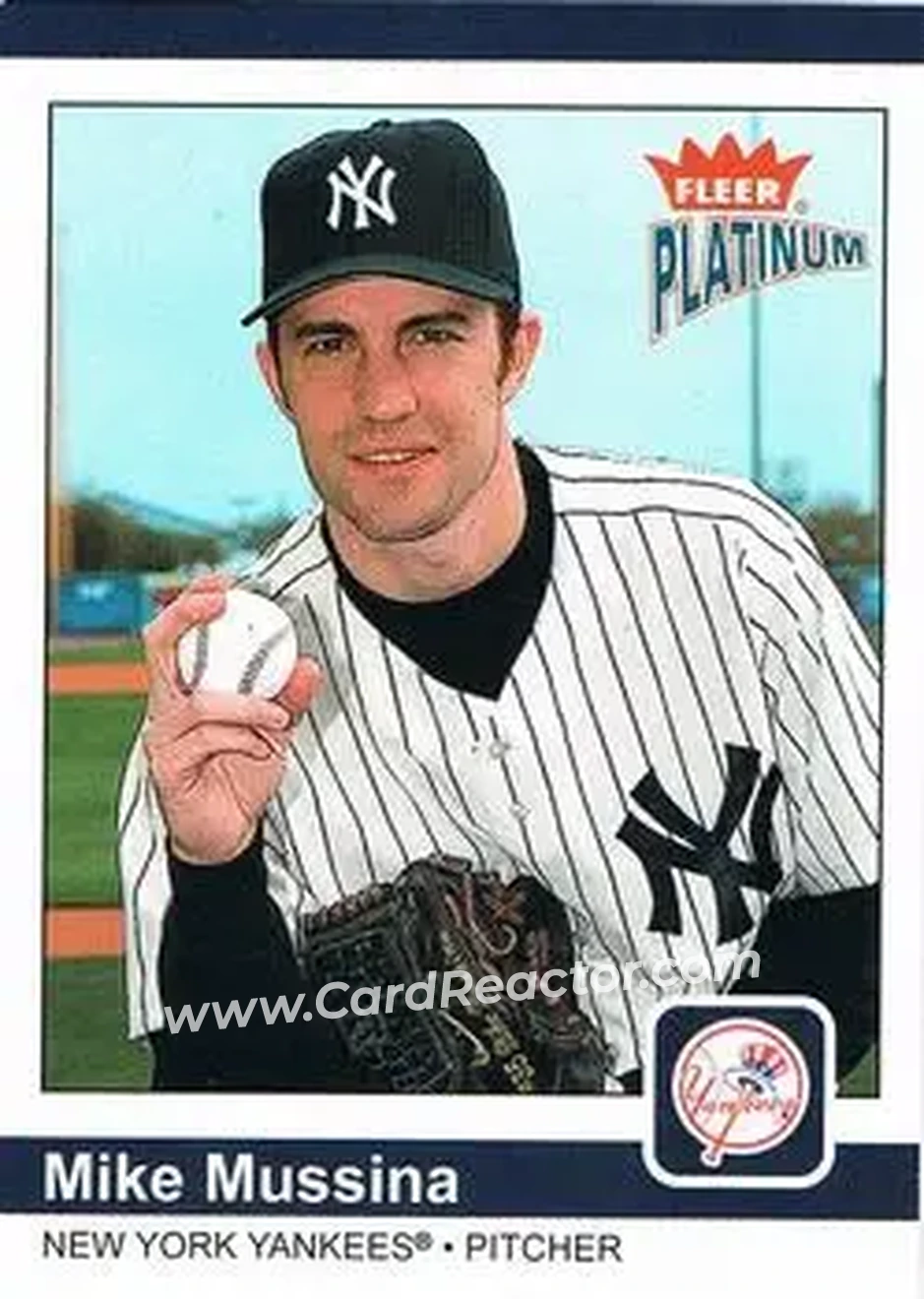 2004 Fleer Platinum #74 - Mike Mussina - New York Yankees - Front
