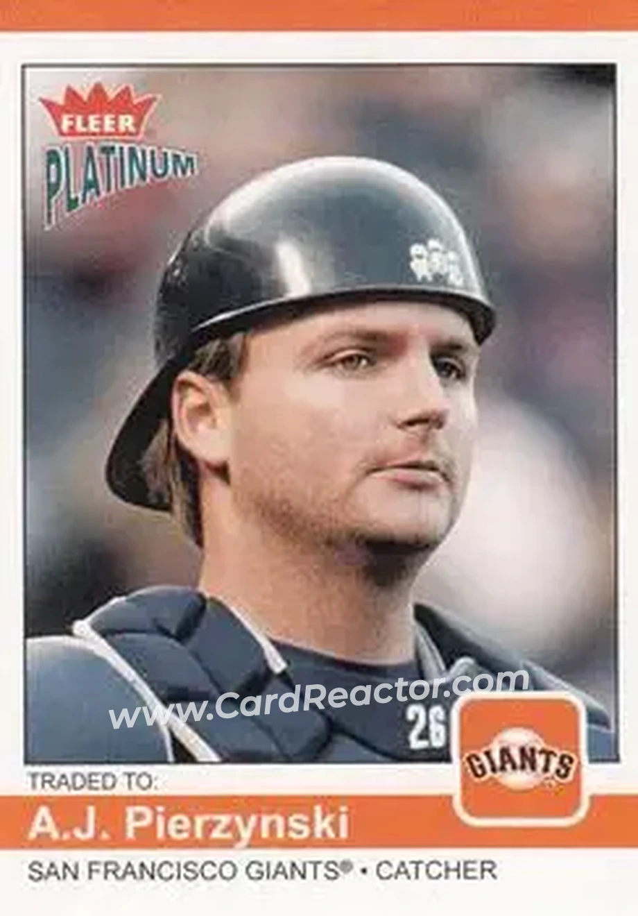 2004 Fleer Platinum #98 - A.J. Pierzynski - San Francisco Giants - Front
