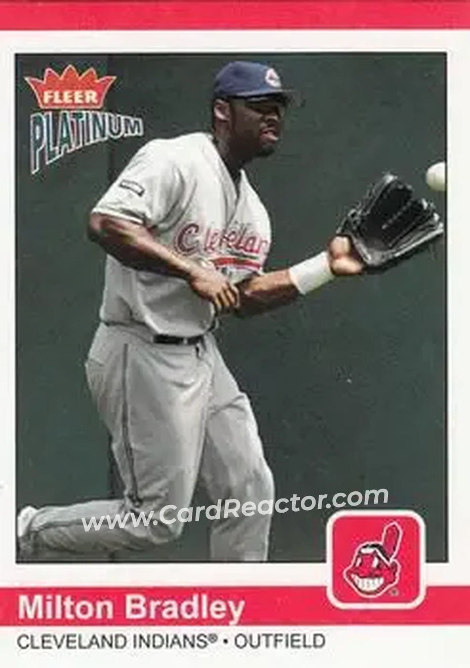 2004 Fleer Platinum #109 - Milton Bradley - Cleveland Indians - Front 2004 Fleer Platinum #109 - Milton Bradley - Cleveland Indians - Front