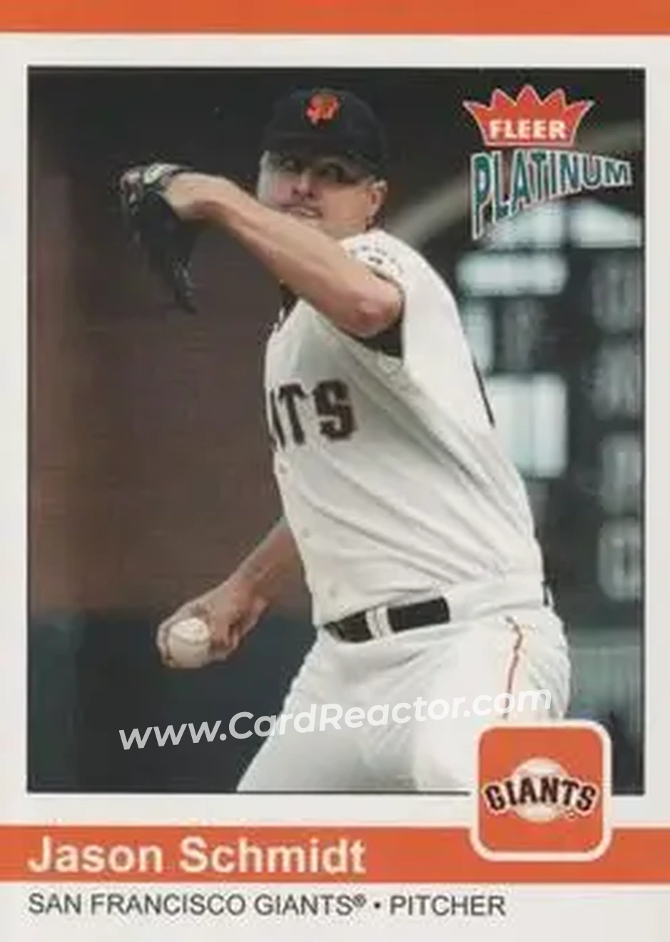 2004 Fleer Platinum #122 - Jason Schmidt - San Francisco Giants - Front 2004 Fleer Platinum #122 - Jason Schmidt - San Francisco Giants - Front