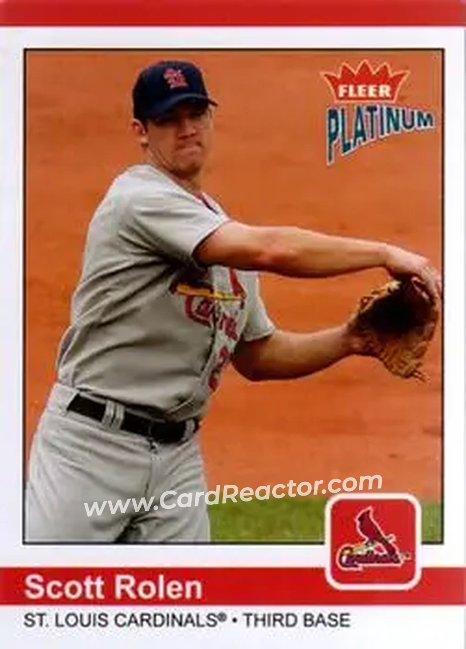 2004 Fleer Platinum #128 - Scott Rolen - St. Louis Cardinals - Front