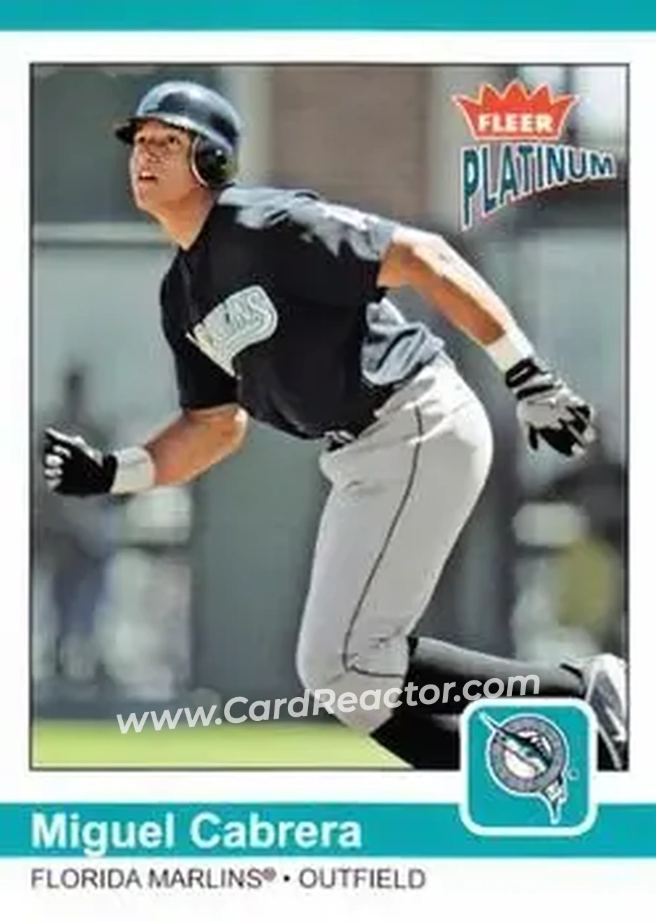 2004 Fleer Platinum #140 - Miguel Cabrera - Florida Marlins - Front 2004 Fleer Platinum #140 - Miguel Cabrera - Florida Marlins - Front
