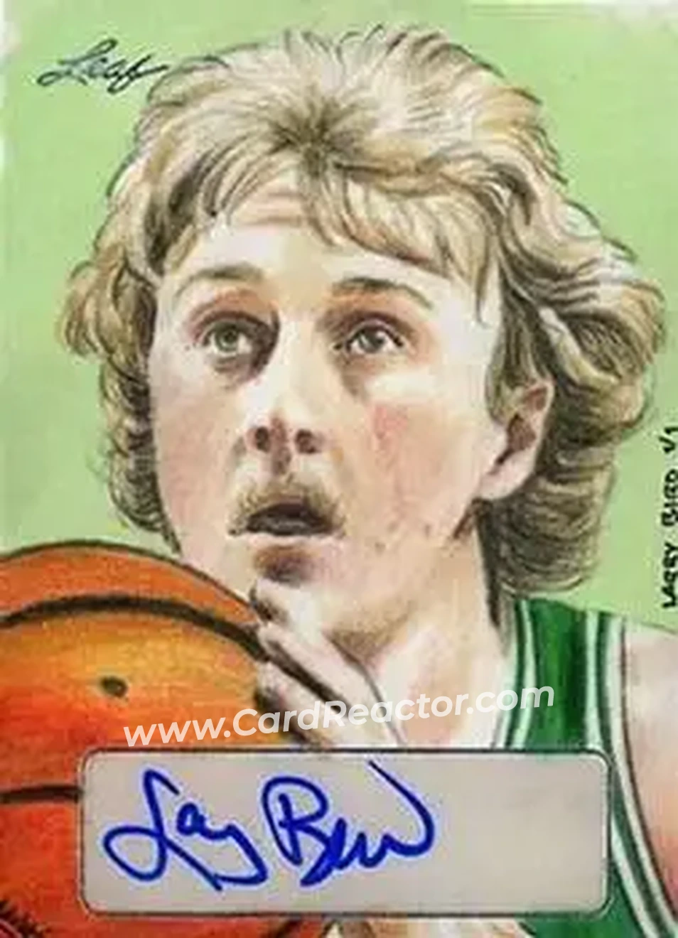 2013 Leaf Masterworks #NNO - Larry Bird - Boston Celtics - Front