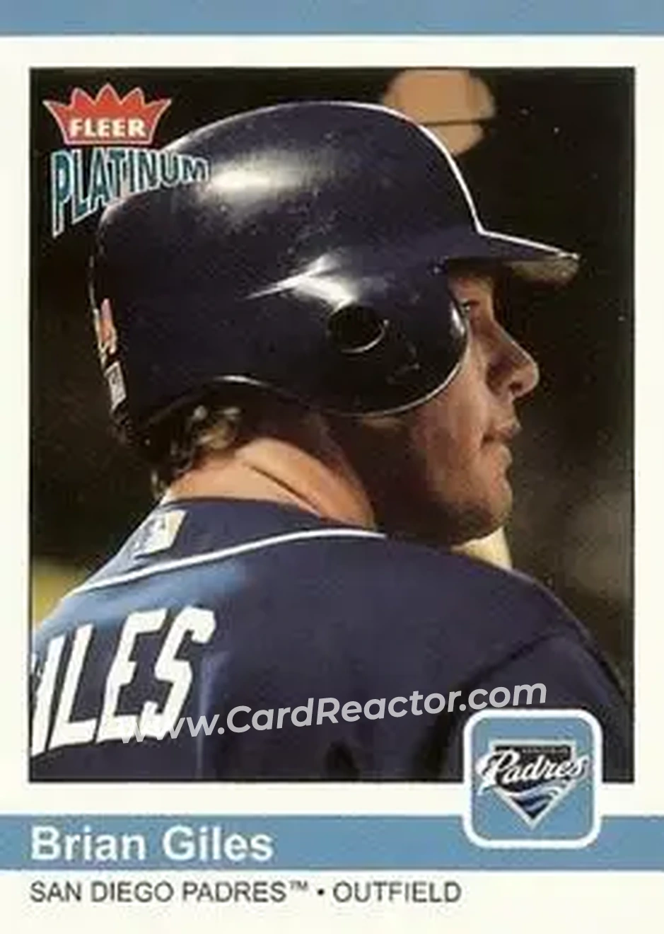 2004 Fleer Platinum #9 - Brian Giles - San Diego Padres - Front 2004 Fleer Platinum #9 - Brian Giles - San Diego Padres - Front